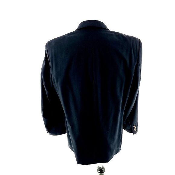 DAMAGED S. Cohen Performance 3 Brown Button Blazer 42R Blue - Picture 8 of 14